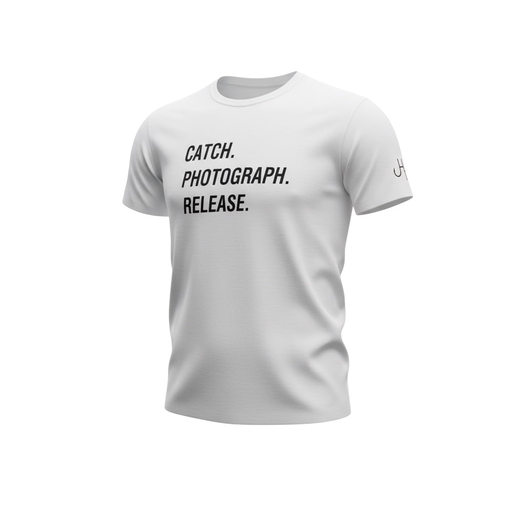 Hook and Hat Co. Catch.Photograph.Release T-Shirt