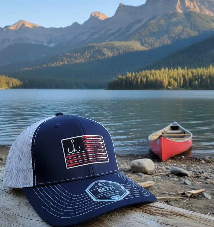 Outdoor Cap OC771 Navy/White Rod Patch Hat